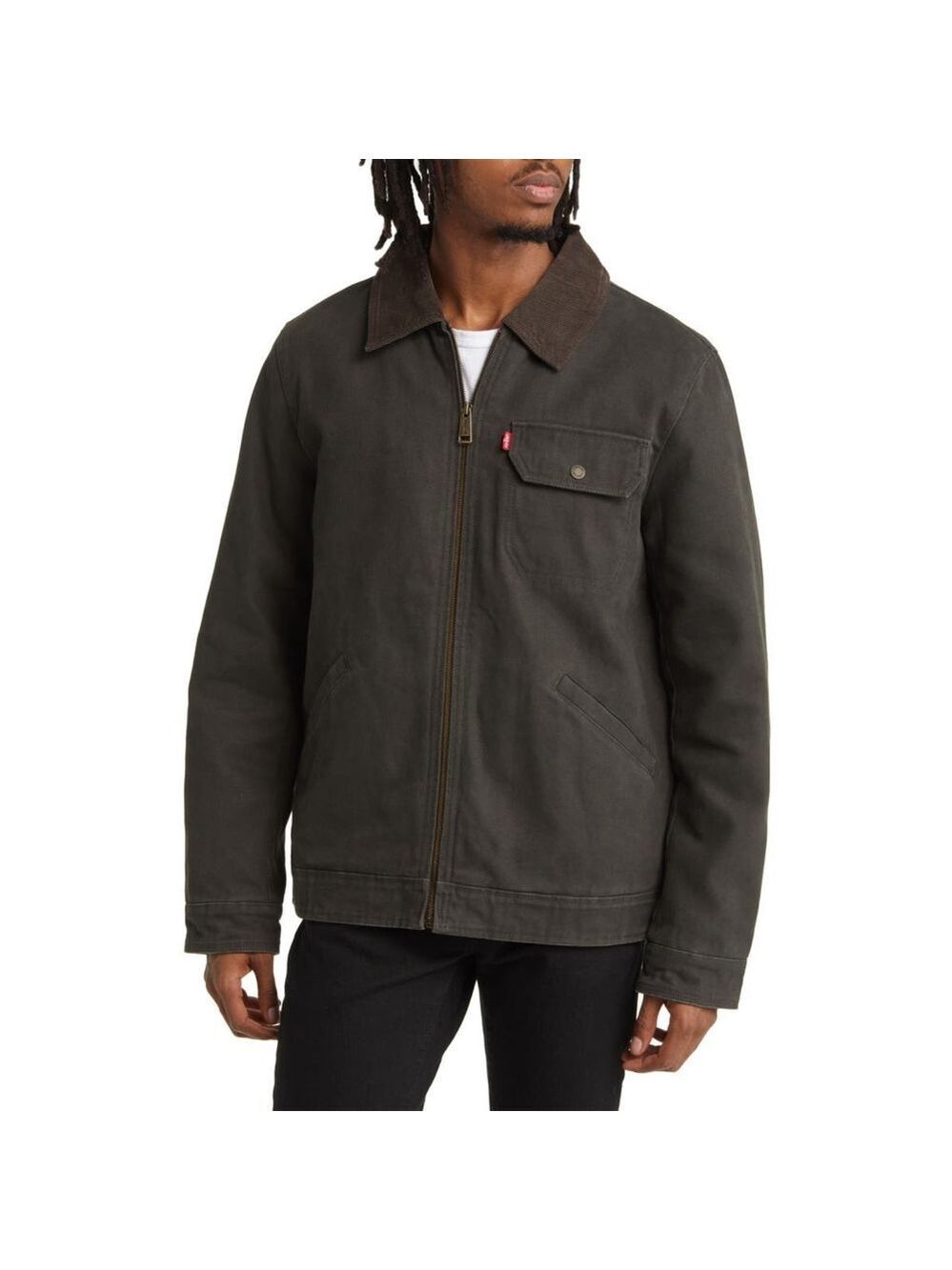 Levi's Mens Cotton Field Jacket With Corduroy Collar Workwear Size Small